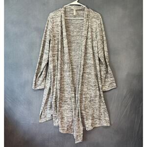 Per Seption Plus Size 1X Womens Open Front Cardigan Soft Feminine Teacher Duster